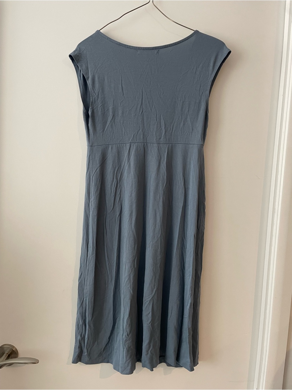 GAP Slate Blue V-Neck Midi Dress - Picture 2 of 3